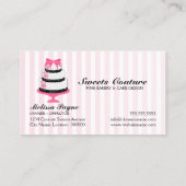 Couture Cakes Bakery Custom Visitenkarte (Rückseite)