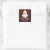 Couture Cakes Bakery Quadratischer Aufkleber (Tasche)