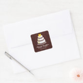 Couture Cakes Bakery Quadratischer Aufkleber (Umschlag)