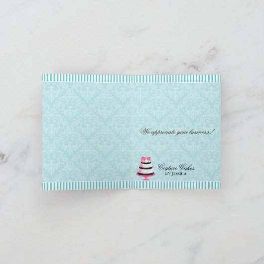 Couture Cakes Bakery Vielen Dank Karten (Innenseite)