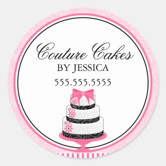 Couture Cakes Pink Bakery Stickers (Vorderseite)