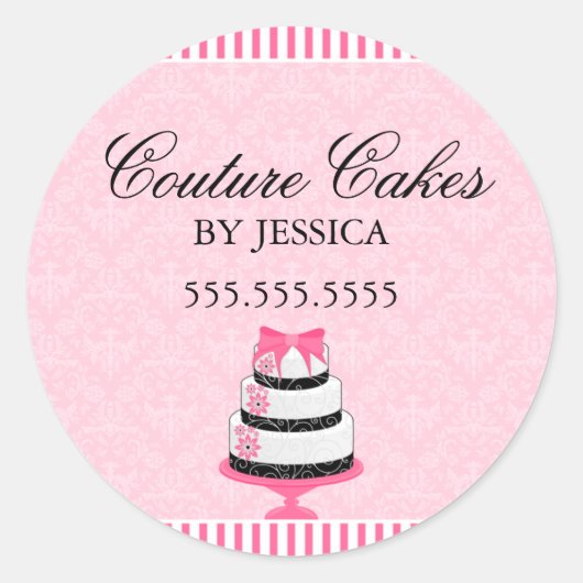 Couture Cakes Pink Bakery Stickers (Vorderseite)