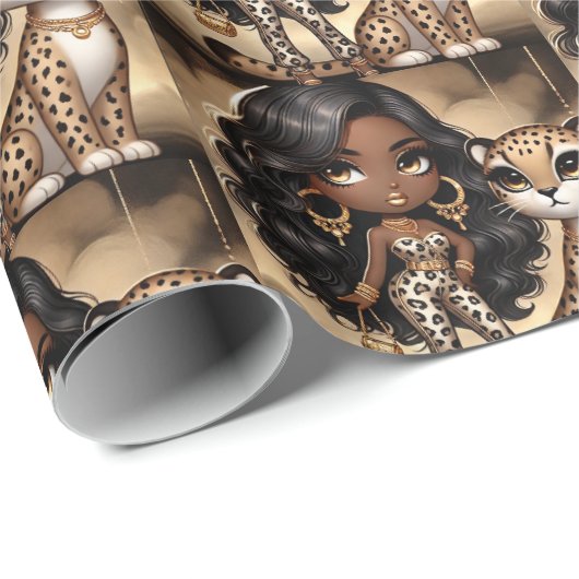 Couture Cheetah Geschenkpapier (Rolleneckpunkt)