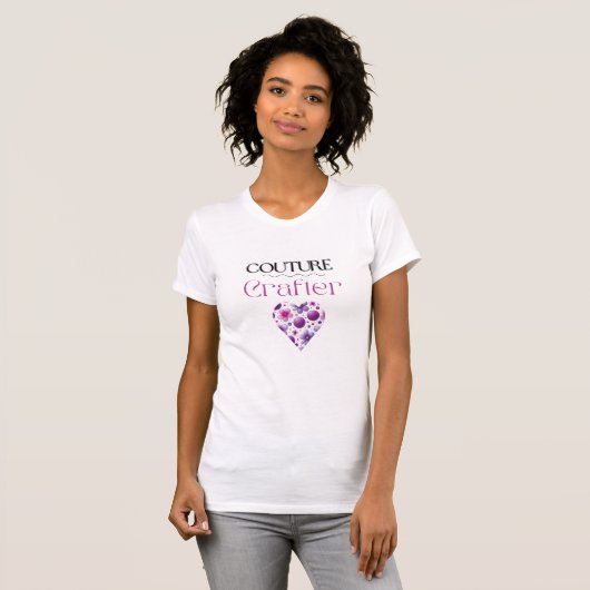Couture Classy Crafter Typografie T-Shirt (Vorne ganz)