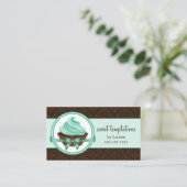 Couture Cupcake and Damask Bakery Visitenkarte (Stehend Vorderseite)