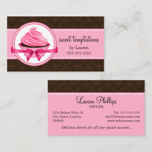 Couture-Cupcake-Bäckerei Visitenkarte