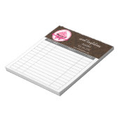Couture Cupcake Bake Receipts Notizblock (Rotiert)