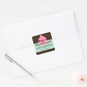 Couture Cupcake Bakery Quadratischer Aufkleber (Umschlag)