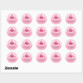 Couture Cupcake BBäckerei Box Siegel Runder Aufkleber (Blatt)