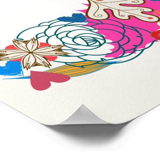 Couture der Blumen (2) Poster (Ecke)