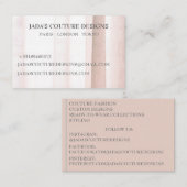 Couture der hellbraunen Stoffdesignermode Visitenkarte (Vorne/Hinten)