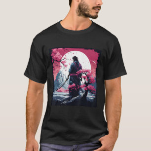 Couture Fusion Cherry Blossom Samurai Elegance T-Shirt