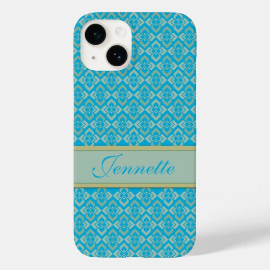 Couture inspiriert Name blau Case-Mate iPhone Hülle (Rückseite)