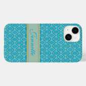 Couture inspiriert Name blau Case-Mate iPhone Hülle (Rückseite (Horizontal))