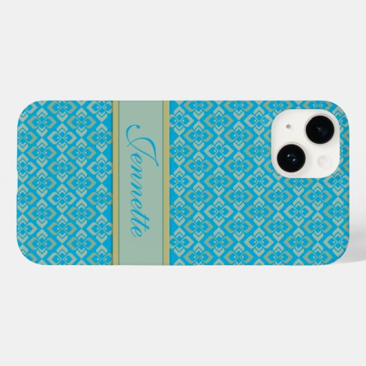 Couture inspiriert Name blau Case-Mate iPhone Hülle (Rückseite (Horizontal))