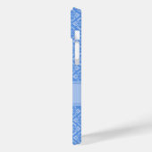 Couture inspiriert Name blau gemustert Case-Mate iPhone Hülle (Rückseite / Links)