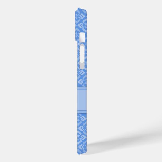 Couture inspiriert Name blau gemustert Case-Mate iPhone Hülle (Rückseite / Links)