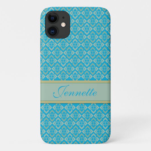 Couture inspiriert Name blaues iPhone Gehäuse Case-Mate iPhone Hülle (Rückseite)