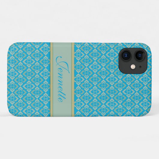 Couture inspiriert Name blaues iPhone Gehäuse Case-Mate iPhone Hülle (Rückseite (Horizontal))