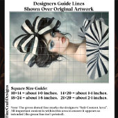 Couture inspirierte Mode Portrait EV1R Découpage Seidenpapier