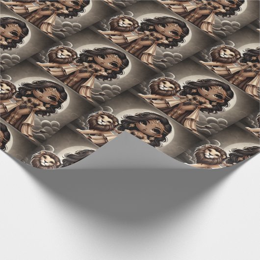 Couture Königin des Dschungels Geschenkpapier (Ecke)