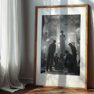 Couture-Kreation: Eine dramatische Atelierszene Poster