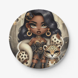 Couture Leopard Pappteller