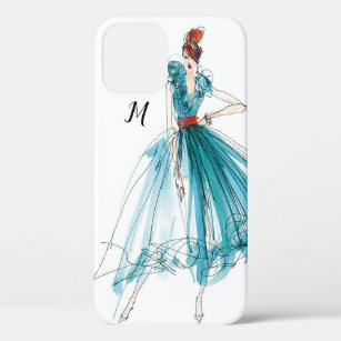 Couture-Mode des Monogramm-  wilder Apple   Haute iPhone 12 Hülle