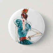 Couture-Mode-Skizze wilden Apples | Haute Button (Vorderseite)