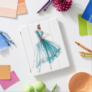 Couture-Mode-Skizze wilden Apples   Haute iPad Hülle