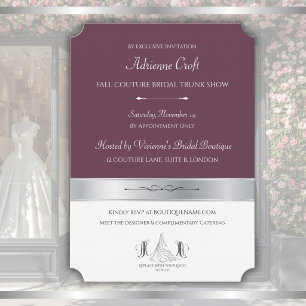 Couture Mulberry Braut-Boutique-Trunkshow Einladung
