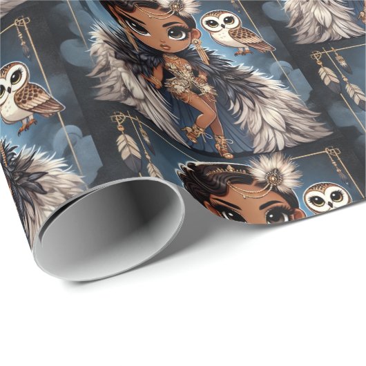 Couture Owl Geschenkpapier (Rolleneckpunkt)