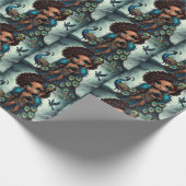 Couture Peacock Geschenkpapier (Ecke)
