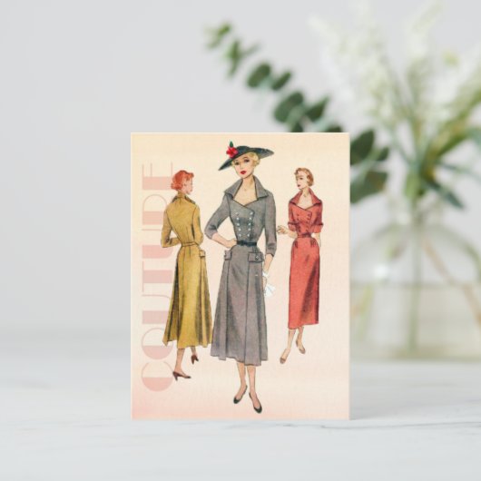 Couture Postkarte (Stehend Vorderseite)