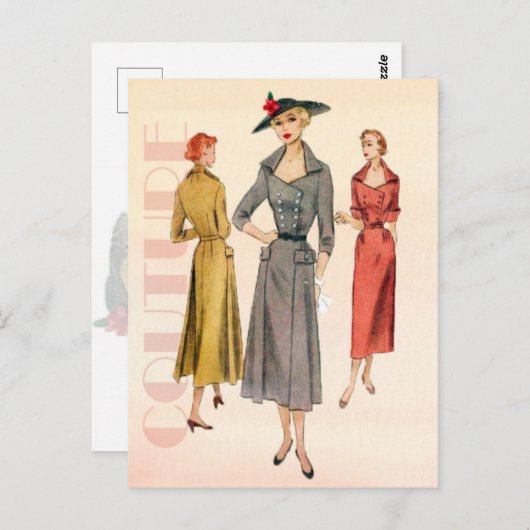 Couture Postkarte (Vorne/Hinten)