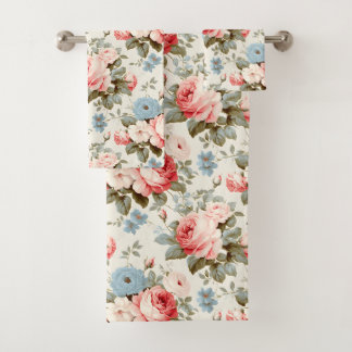Couture Rose Design Badhandtuch Set