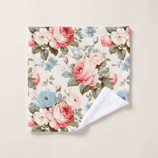 Couture Rose Design Badhandtuch Set (Waschlappen)