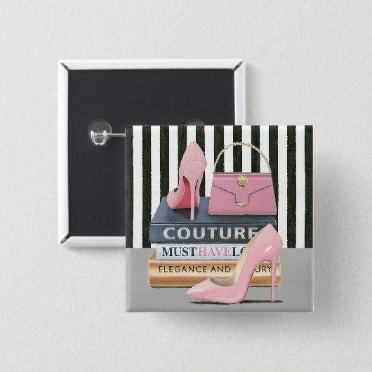 Couture-Streifen wilden Apples | - Schuhe u. Button (Vorne & Hinten)