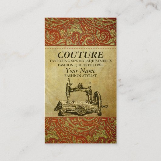 COUTURE - Visitenkarte (Vorderseite)