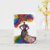 Couturen Catrina Karte (Gelbe Blume)