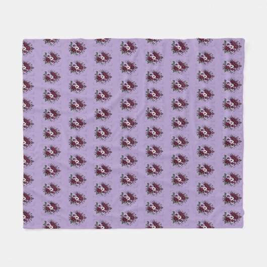 Couverture Polaire Douceur – Bouquet de Violettes Fleecedecke (Vorderseite (Horizontal))