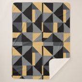 Couverture Sherpa Géométrie Noire, Grise et Or Sherpadecke (Vorderseite)