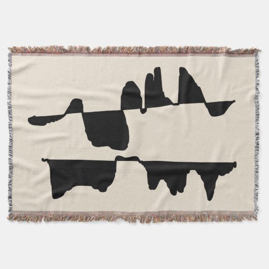 Couverture Tissée Art Abstrait Dual Face Decke (Vorderseite)