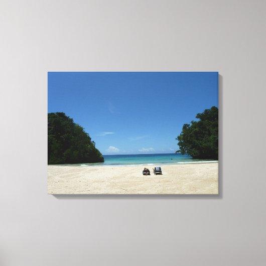 Cove Beach Jamaica Foto Wall Leinwand (Vorderseite)