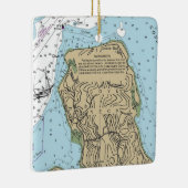 Cove Neck New York Nautic Chart Christmas Keramikornament (Rechts)