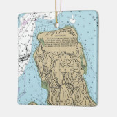 Cove Neck New York Nautic Chart Christmas Keramikornament (Links)