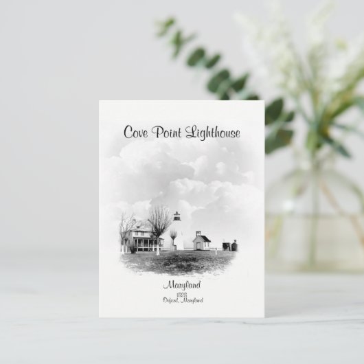 Cove Point Lighthouse - Maryland Postkarte (Stehend Vorderseite)