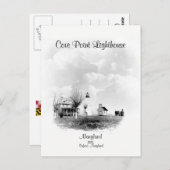 Cove Point Lighthouse - Maryland Postkarte (Vorne/Hinten)