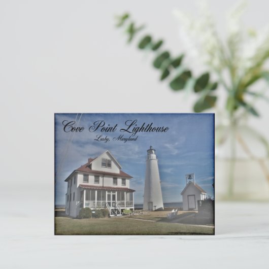 Cove Point Lighthouse Post Card Postkarte (Stehend Vorderseite)