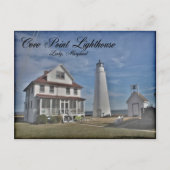 Cove Point Lighthouse Post Card Postkarte (Vorderseite)